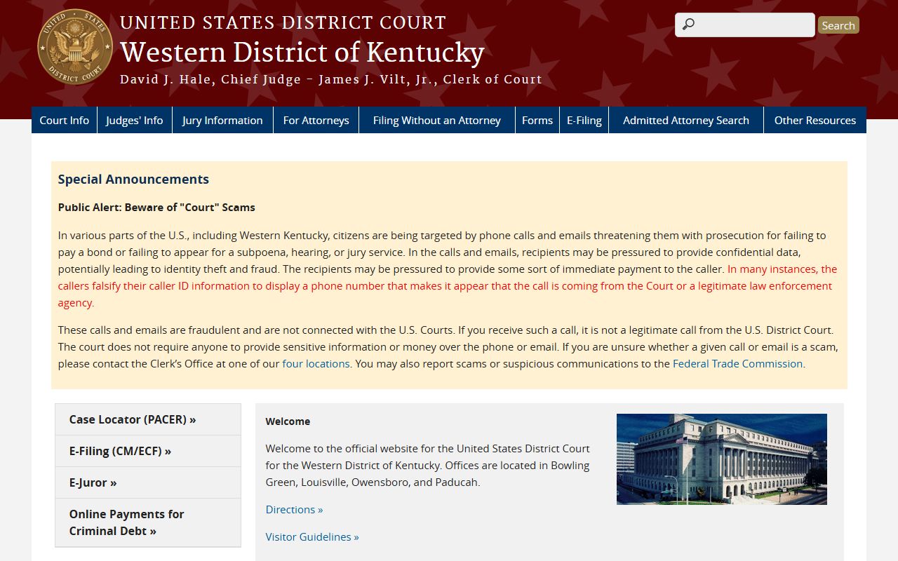 Marion County federal court records Western District of Kentucky