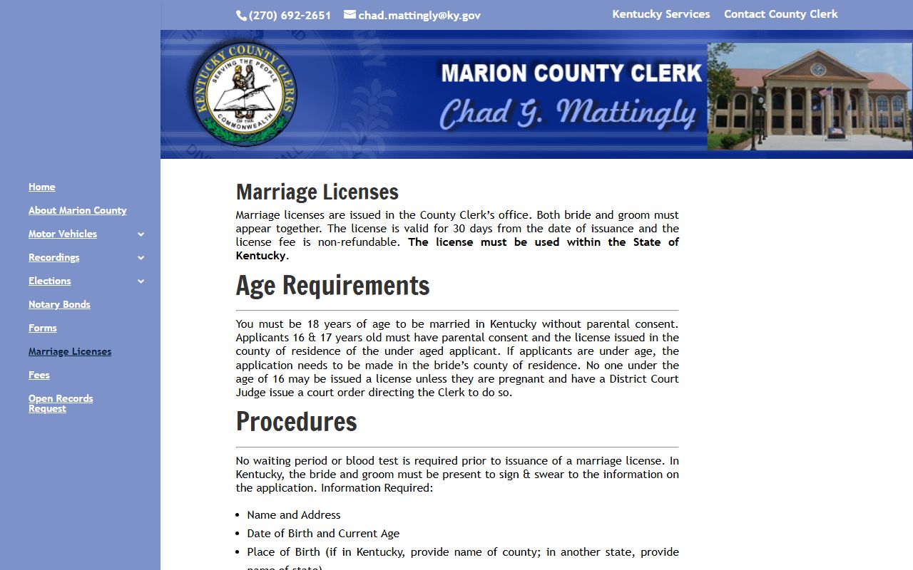 Marion County marriage and divorce records marriage license source